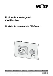 Wolf BM-Solar Notice De Montage Et D'utilisation
