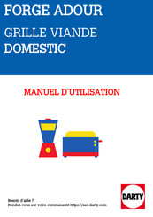 Forge Adour DOMESTIC Manuel D'utilisation