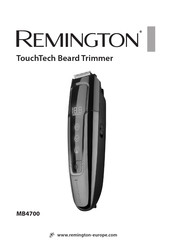 Remington TouchTech Beard Trimmer MB4700 Mode D'emploi