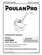 Poulan Pro HDF900 Manuel De L'opérateur