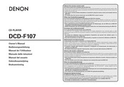 Denon DCD-F107 Manuel De L'utilisateur