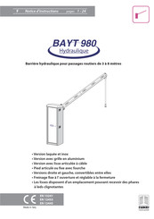 fadini BAYT 980 Mode D'emploi