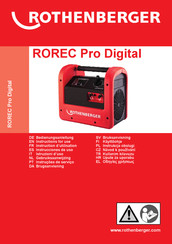 Rothenberger ROREC Pro Digital Instructions D'utilisation