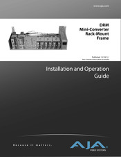 AJA Video Systems Inc DRM Guide D'installation Et D'utilisation