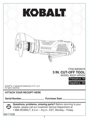 Kobalt 0858978 Mode D'emploi