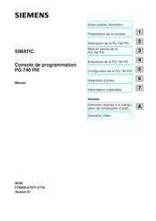 Siemens SIMATIC PG 740 PIII Manuel