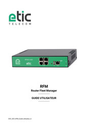 Etic Telecom RFM-E-400 Guide Utilisateur
