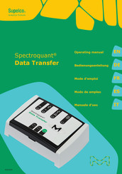 Supelco Spectroquant Data Transfer Mode D'emploi