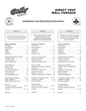 COZY CDV356C Consignes D'utilisation Et D'installation