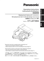 Panasonic ET-LAF100A Instructions D'utilisation