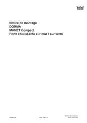 dorma MANET Compact Notice De Montage