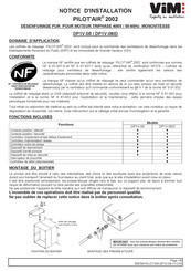 Vim PILOT'AIR DP1V-08 Notice D'installation