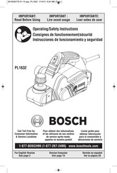 Bosch PL1632 Consignes De Fonctionnement/Sécurité