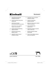EINHELL TE-ID 650 E Instructions D'origine