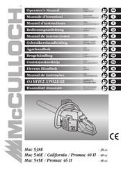 McCulloch Mac 545E Manuel D'instructions