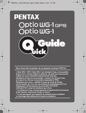 Pentax Optio WG-1 GPS Guide Rapide