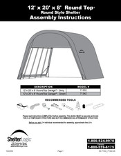 ShelterLogic RoundTop Garage 71342 Instructions De Montage