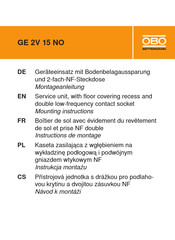 OBO Bettermann UDHOME2 GE 2V 15 NO Instructions De Montage