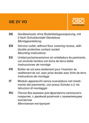 OBO Bettermann UDHOME2 GE 2V VO Instructions De Montage