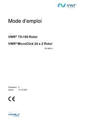 Vwr TX-150 Rotor Mode D'emploi