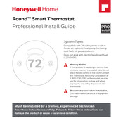 Honeywell Home Round RCH9310WF5003/U Guide D'installation Professionnelle