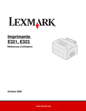 Lexmark E321 Mode D'emploi