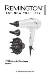 Remington HYDRAluxe AC Hairdryer AC8901 Mode D'emploi