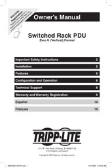 Tripp-Lite PDU Manuel Du Propriétaire