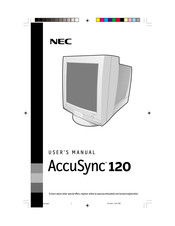 NEC AccuSync AS120-BK-R Manuel D'utilisation