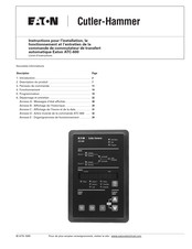 Eaton Cutler-Hammer ATC-600 Livret D'instructions