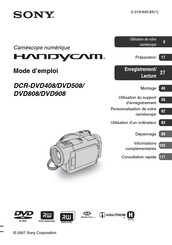 Sony HANDYCAM DCR-DVD808 Mode D'emploi
