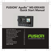 Fusion Apollo MS-ERX400 Manuel De Demarrage Rapide