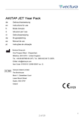 Vectura AKITA JET Year Pack Mode D'emploi