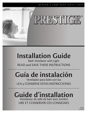 Hunter Fan Company PRESTIGE Serie Guide D'installation