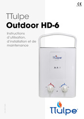 TTulpe Outdoor HD-6 Instructions D'utilisation, D'installation Et De Maintenance