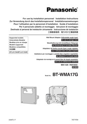 Panasonic BT-WMA17G Guide D'installation