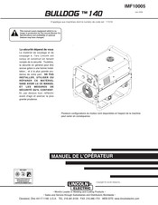 Lincoln Electric BULLDOG 140 K2708-1 Manuel De L'opérateur