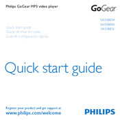 Philips GoGear SA3VBE04 Guide De Mise En Route