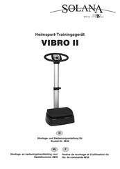 Christopeit Sport SOLANA VIBRO II Notice De Montage Et D'utilisation