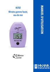 Hanna Instruments MARINE Checker HI782 Manuel D'utilisation