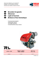 Riello Burners 3475611 Instructions Pour Installation, Utilisation Et Entretien