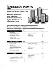 Goulds Pumps Hydro-Pro V250 Directives D'installation, D'utilisation Et D'entretien
