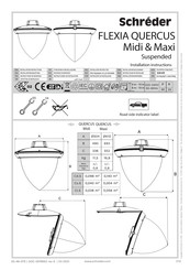 Schreder FLEXIA QUERCUS Maxi Instructions De Montage