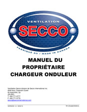 Secco CC VERS CA Manuel Du Propriétaire