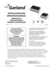 Garland HEEGM XX CL Manuel D'installation Et D'utilisation