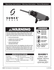 Sunex Tools SX261A Instructions De Fonctionnement