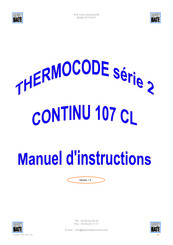 Open Date THERMOCODE 107 CL Manuel D'instructions