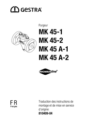GESTRA MK 45 A-1 Traduction Des Instructions De Montage Et De Mise En Service D'origine