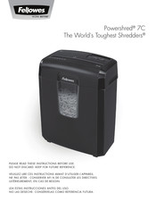 Fellowes Powershred 7C Mode D'emploi