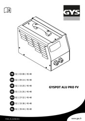 GYS POT ALU PRO FV Manuel De L'opérateur